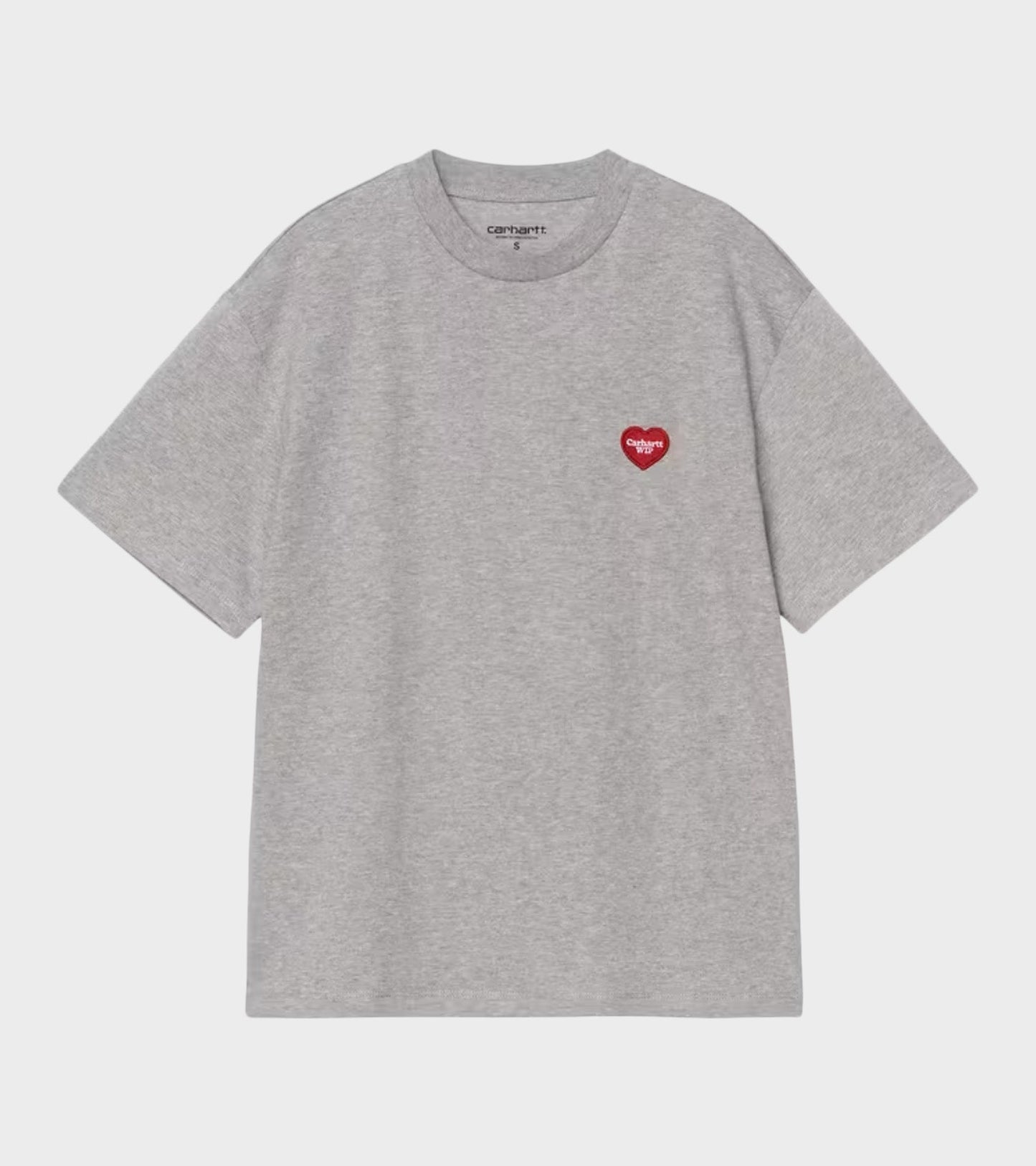 W S/S Heart Patch T-shirt Grey Heather