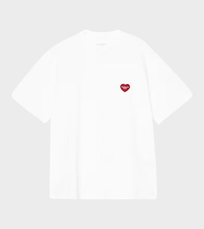 W S/S Heart Patch T-shirt White