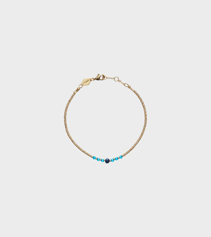 Bead &amp; Gem Bracelet Mediterranean Blue