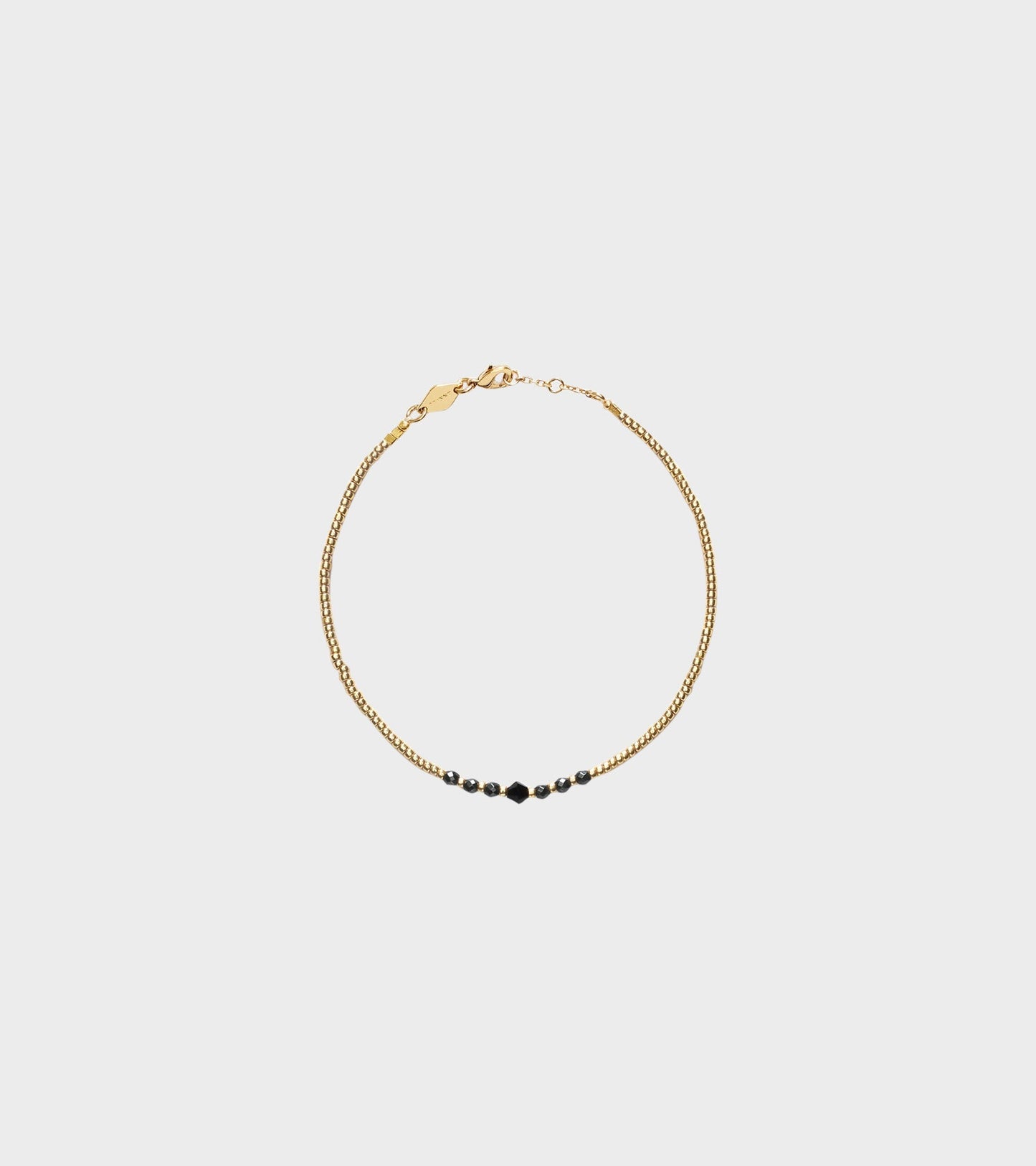 Bead &amp; Gem Bracelet Black