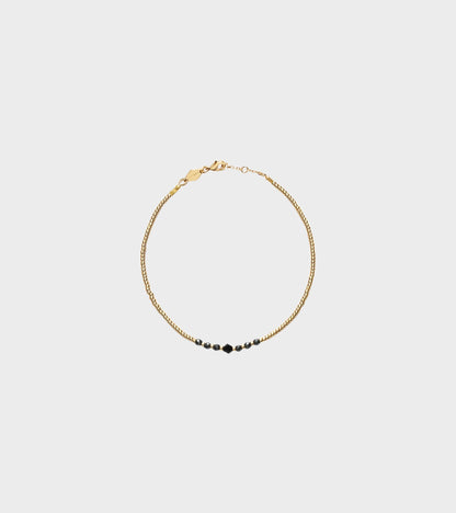 Bead &amp; Gem Bracelet Black