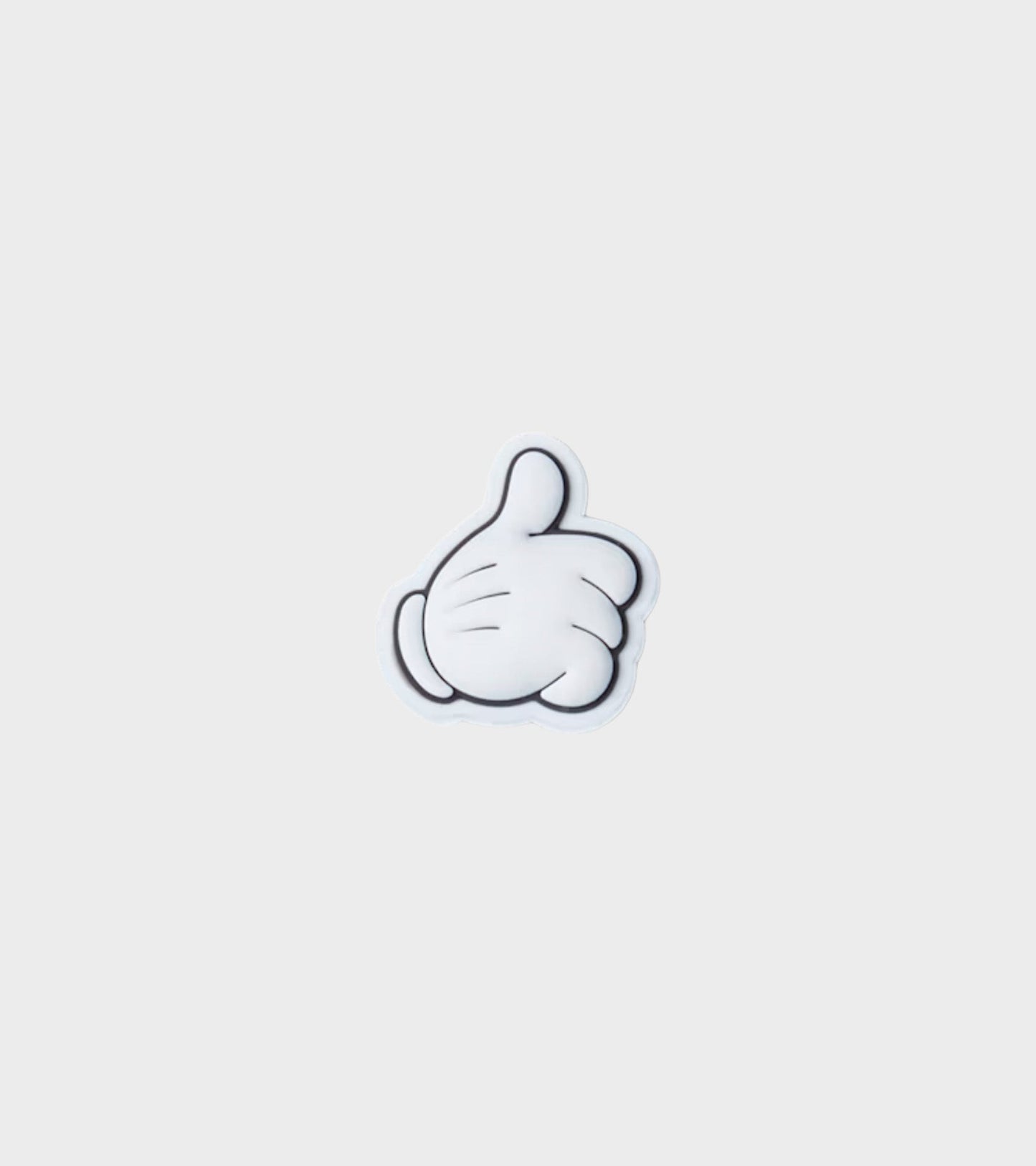 Mickey Hand Thumbs Up Charm White