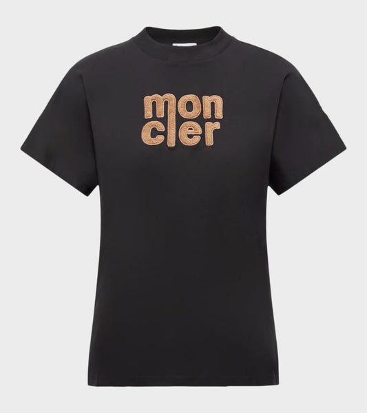 Teddy Logo Cotton T-shirt Black/Brown