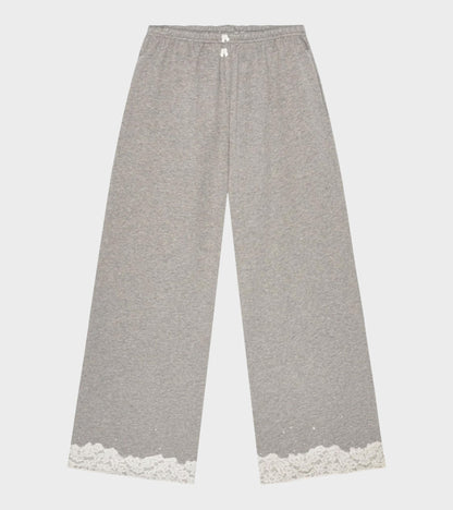 Lace Sweatpants Light Grey Melange