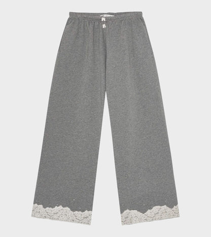 Lace Sweatpants Dark Grey Melange