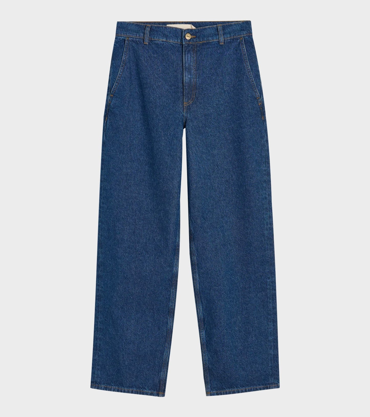 Carlo Midwaist Wide Jeans Mid Blue