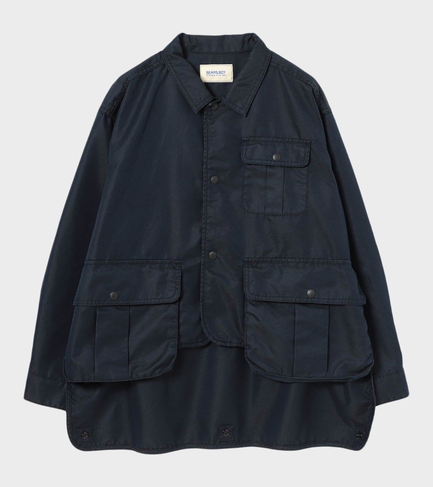 Chambray Short Fisherman Jacket Dark Navy