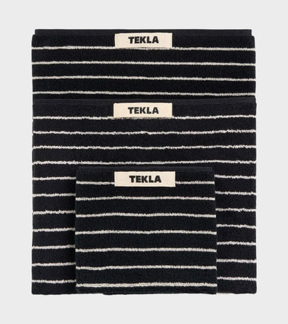 Guest Towel 30x50 Black Stripes