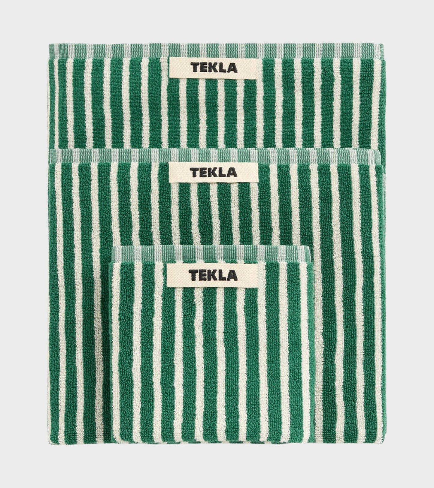 Bath Towel 70x140 Teal Green Stripes