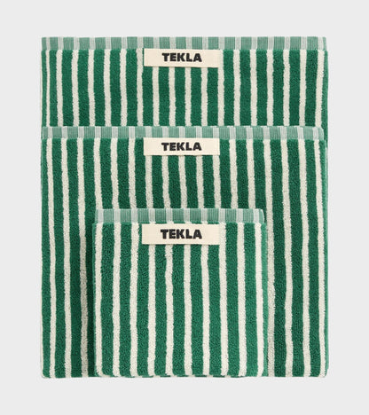 Bath Towel 70x140 Teal Green Stripes