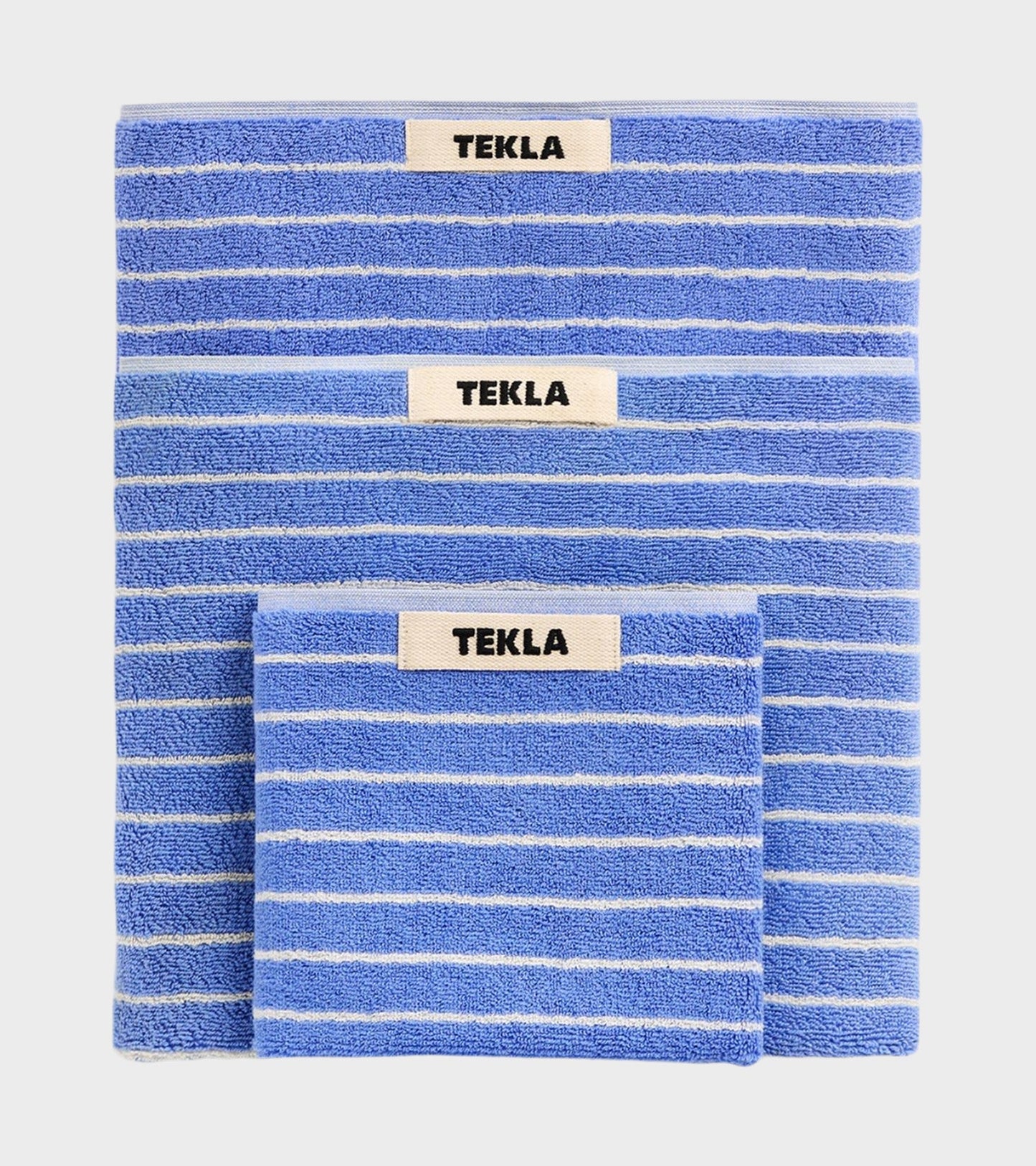 Bath Towel 70x140 Clear Blue Stripes