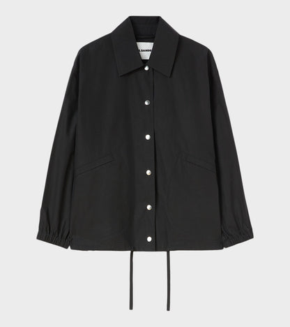 Dry Touch Cotton Poplin Logo Jacket Black