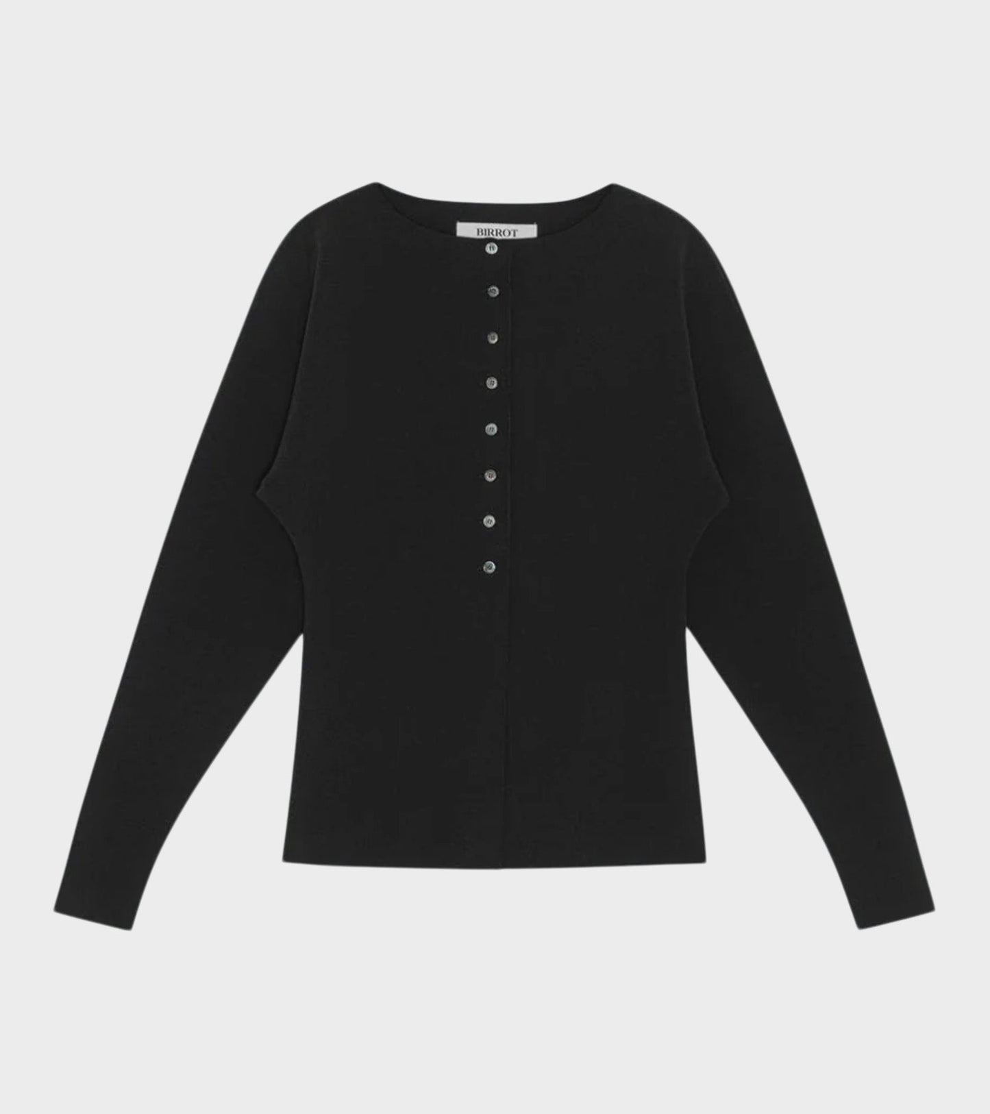 Lay2 Boatneck Cardigan Black