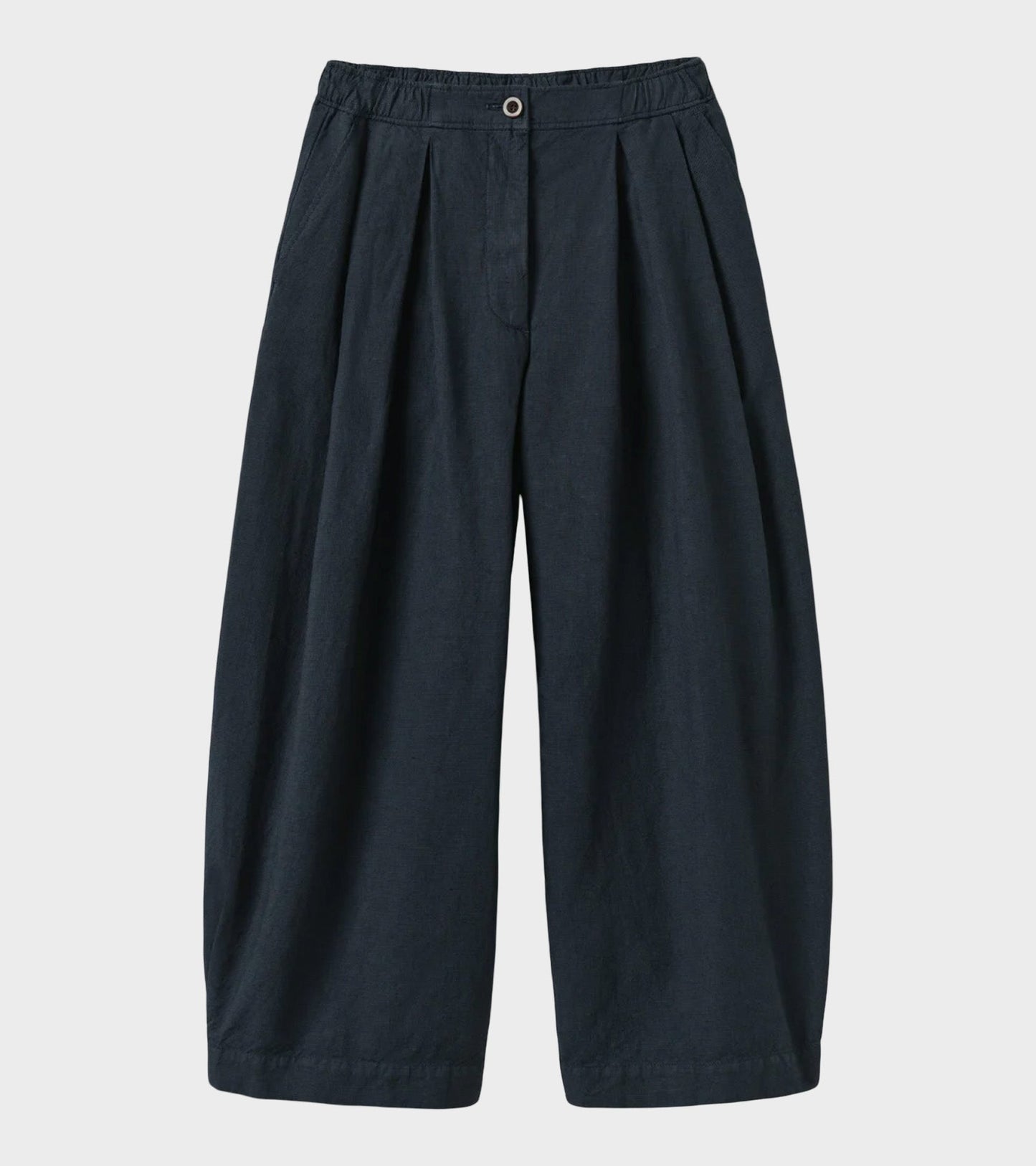 Micro Houndstooth Wide Leg Trousers Steel Blue