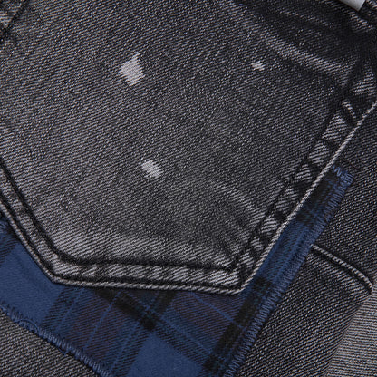 Skinny Plaid Patch - Black