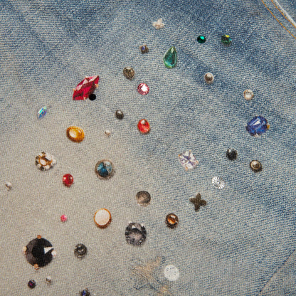 Skinny Jewel Print - Light Indigo
