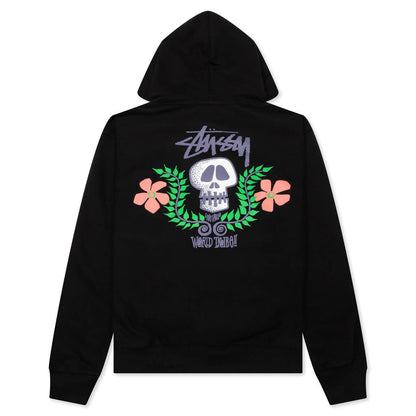 Skull Crest Hoodie - Black