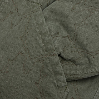 Coach Jacket - Skull Quilting Herringbone Olive
