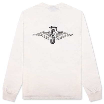 Skull Wings Pigment Dyed L/S Tee - Natural