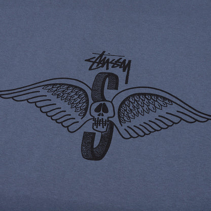 Skull Wings Pigment Dyed L/S Tee - Navy