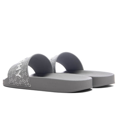 Slide Flat Sandals - Medium Grey