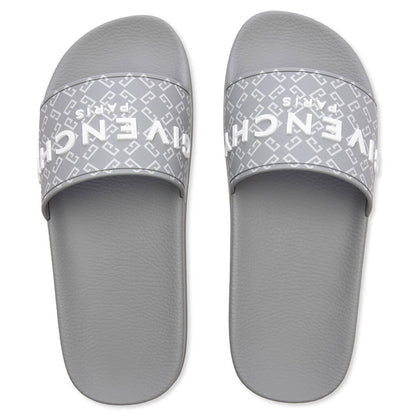 Slide Flat Sandals - Medium Grey