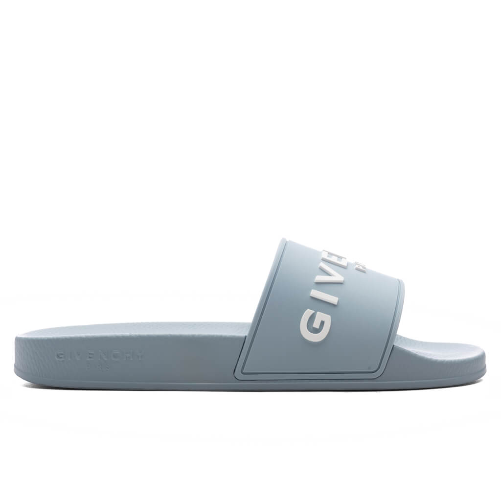 Slide Flat Sandals - Sky Blue