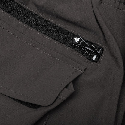 Multi-Pocket Belted 2 Way Pant - Charcoal