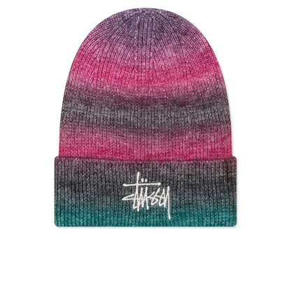 Spray Stripe Cuff Beanie - Teal Multi