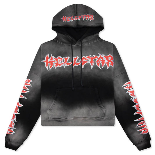 Stars Shine Graffiti Hoodie - Black/Red