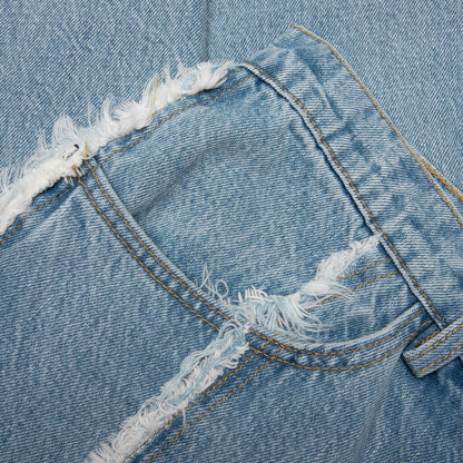 Stone Wash Ollie Denim - Light Indigo Denim