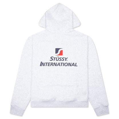Stüssy International Zip Hoodie - Ash Heather