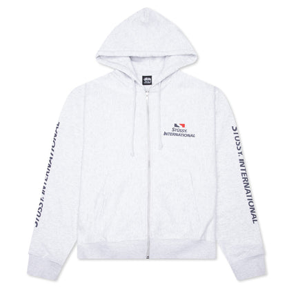 Stüssy International Zip Hoodie - Ash Heather