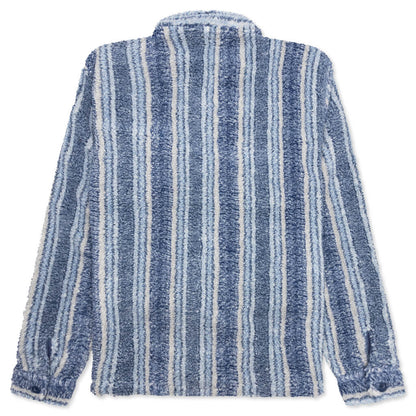 Stripe Sherpa Shirt - Indigo