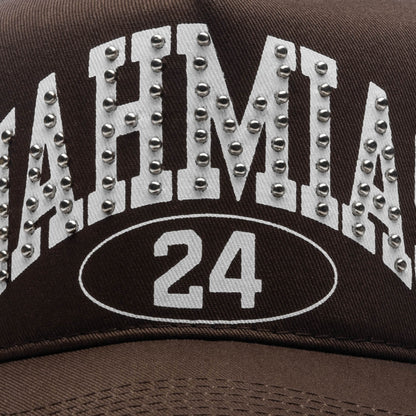 Studded Nahmias Marque Trucker Hat - Brown