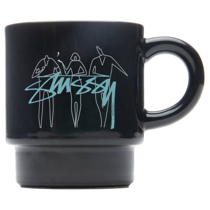 3 People Stacking Mug - Black