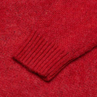 8 Ball Heavy Brushed Mohair Sweater - Red