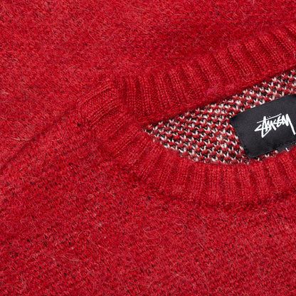 8 Ball Heavy Brushed Mohair Sweater - Red