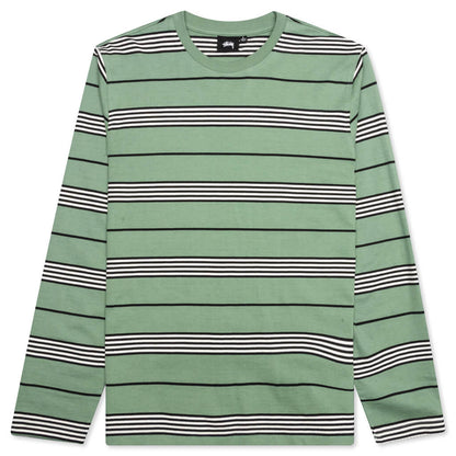 Asher Stripe L/S Crew - Green