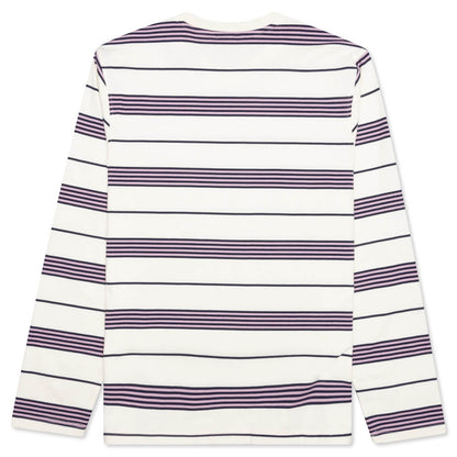 Asher Stripe L/S Crew - Natural