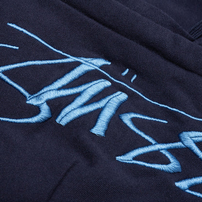 Back Hood Applique Hoodie - Navy