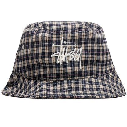Basic Plaid Bucket Hat - Off White