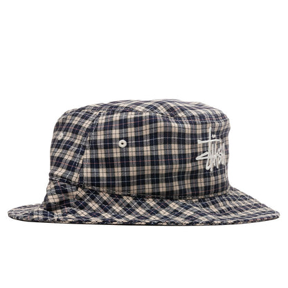 Basic Plaid Bucket Hat - Off White