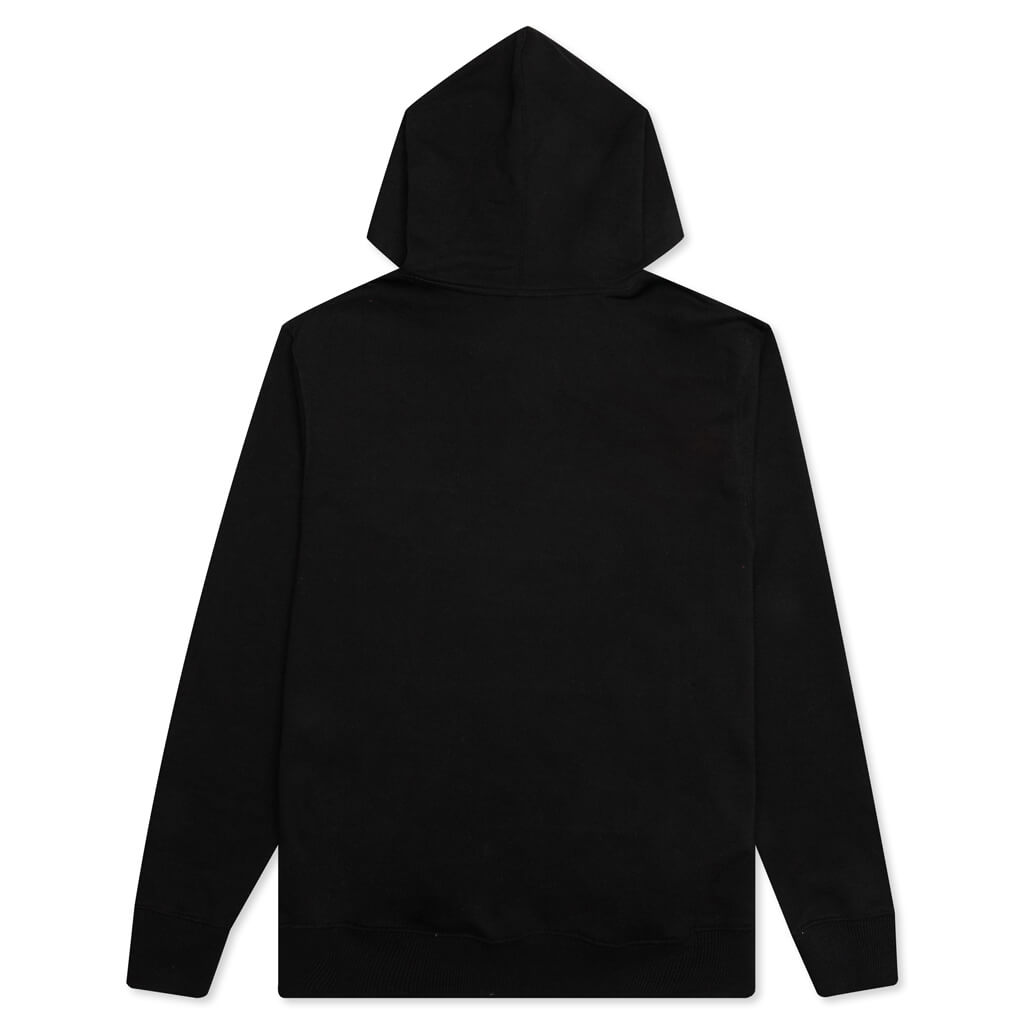 Basic Applique Hoodie - Black