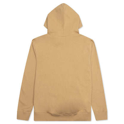 Basic Applique Hoodie - Khaki