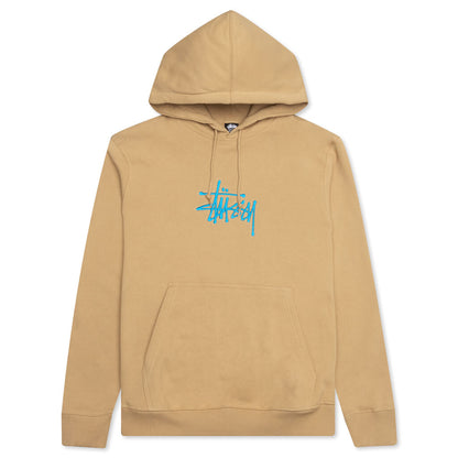 Basic Applique Hoodie - Khaki