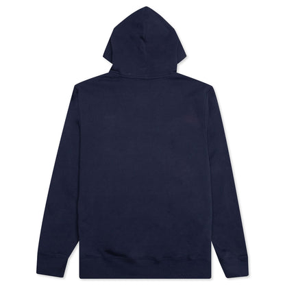 Basic Applique Hoodie - Navy