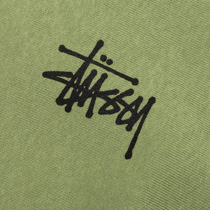 Basic Stussy Zip Hoodie - Moss