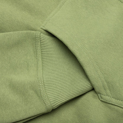 Basic Stussy Zip Hoodie - Moss