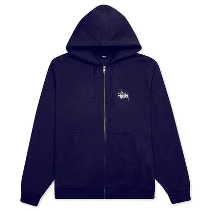 Basic Zip Hoodie - Navy